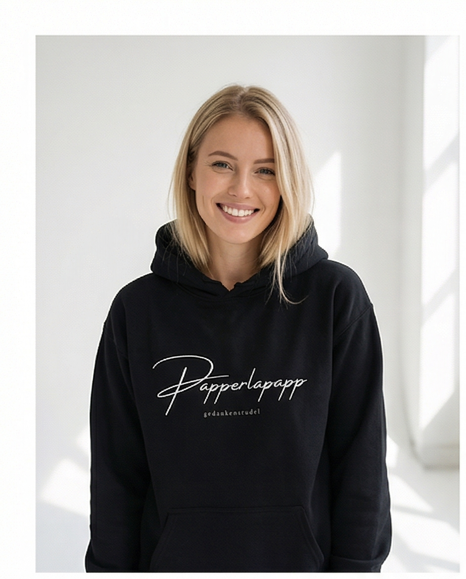 Papperlapapp Hoodie – Minimal