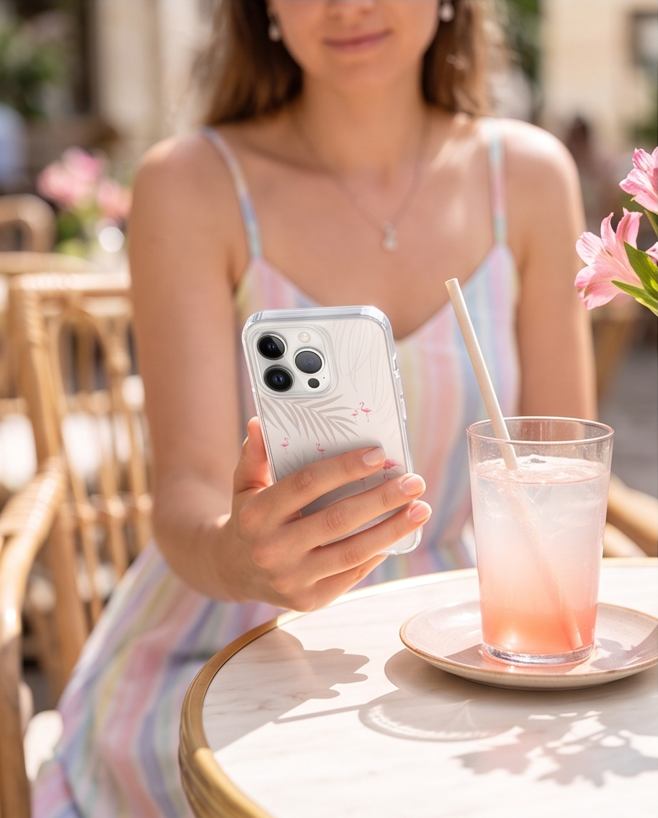 Think Pink – Handyhülle transparent