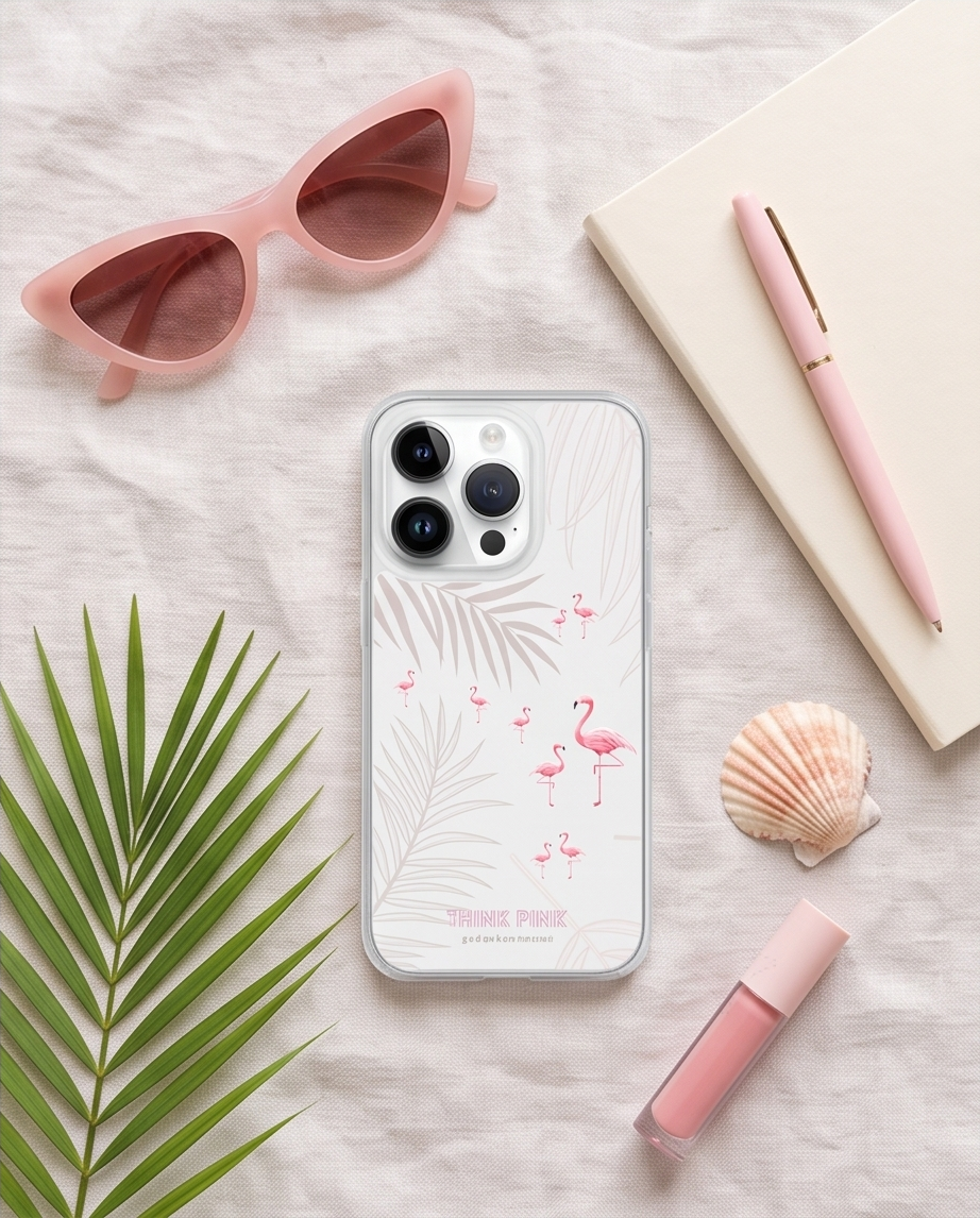 Think Pink – Handyhülle transparent